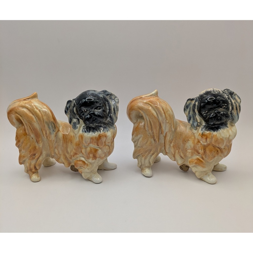 Vintage Pekinese Dogs Salt And Pepper Shakers